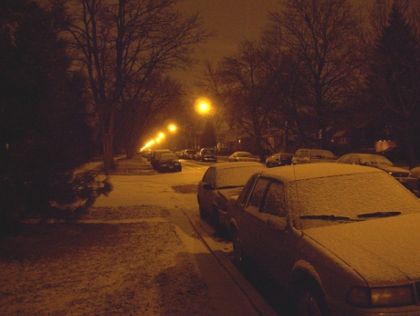 Chicago. Śnieg pokrywa ulicę